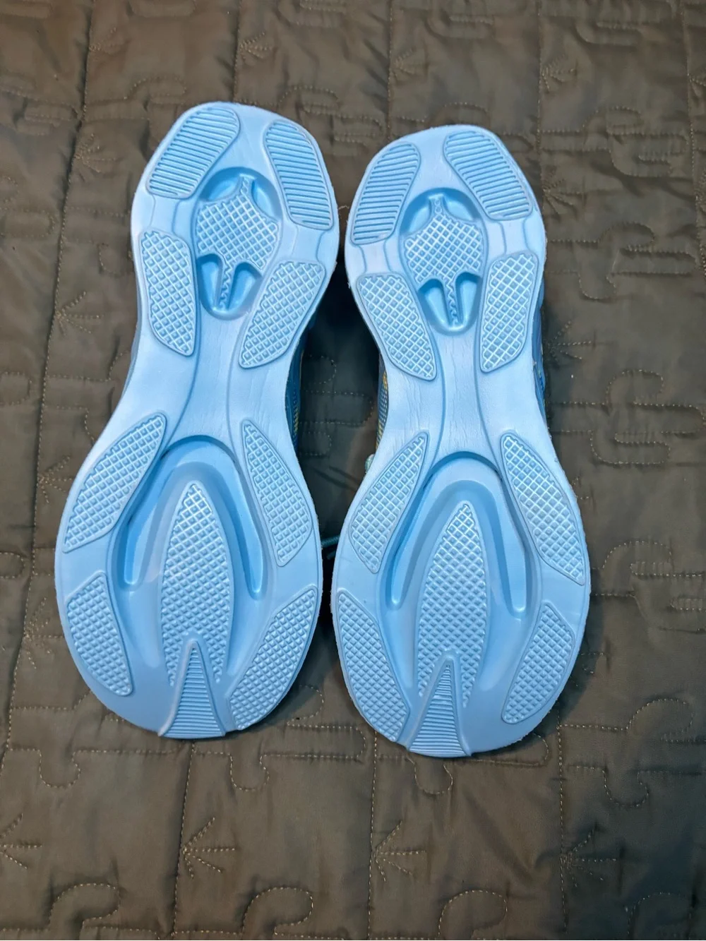Men Benellia Light Blue Athletic Sneakers with Yellow Accents